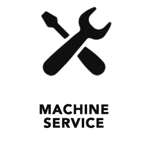 machine service icon and text