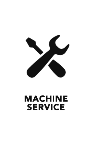 machine service icon and text